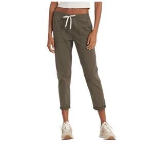 Vuori Ripstop Pants Women's Small Green Elastic Waist Lightweight Travel Casual